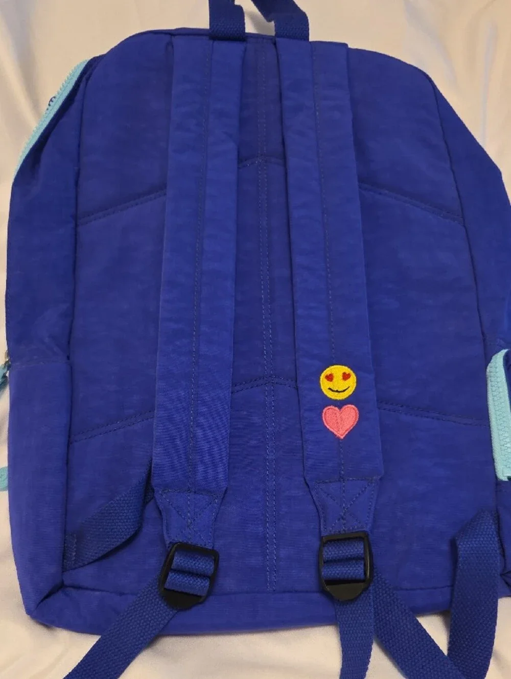 Kipling Royal Blue Backpack with Light Aqua Accents